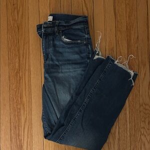 Loft Outlet Stylish Blue Distressed Women Jeans